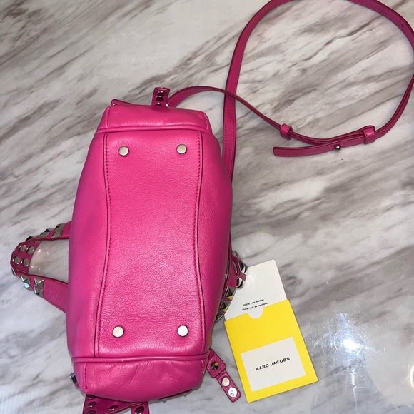 Marc Jacobs Studded Pushlock Mini Satchel – Magenta, Used, Great Shape - Picture 5 of 16